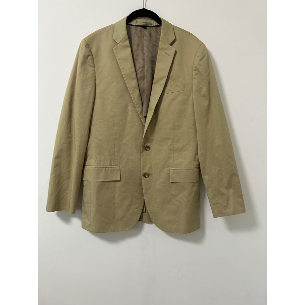 J.Crew Ludlow Blazer Men 38R Tan Cotton Two Button Preppy Sport Coat